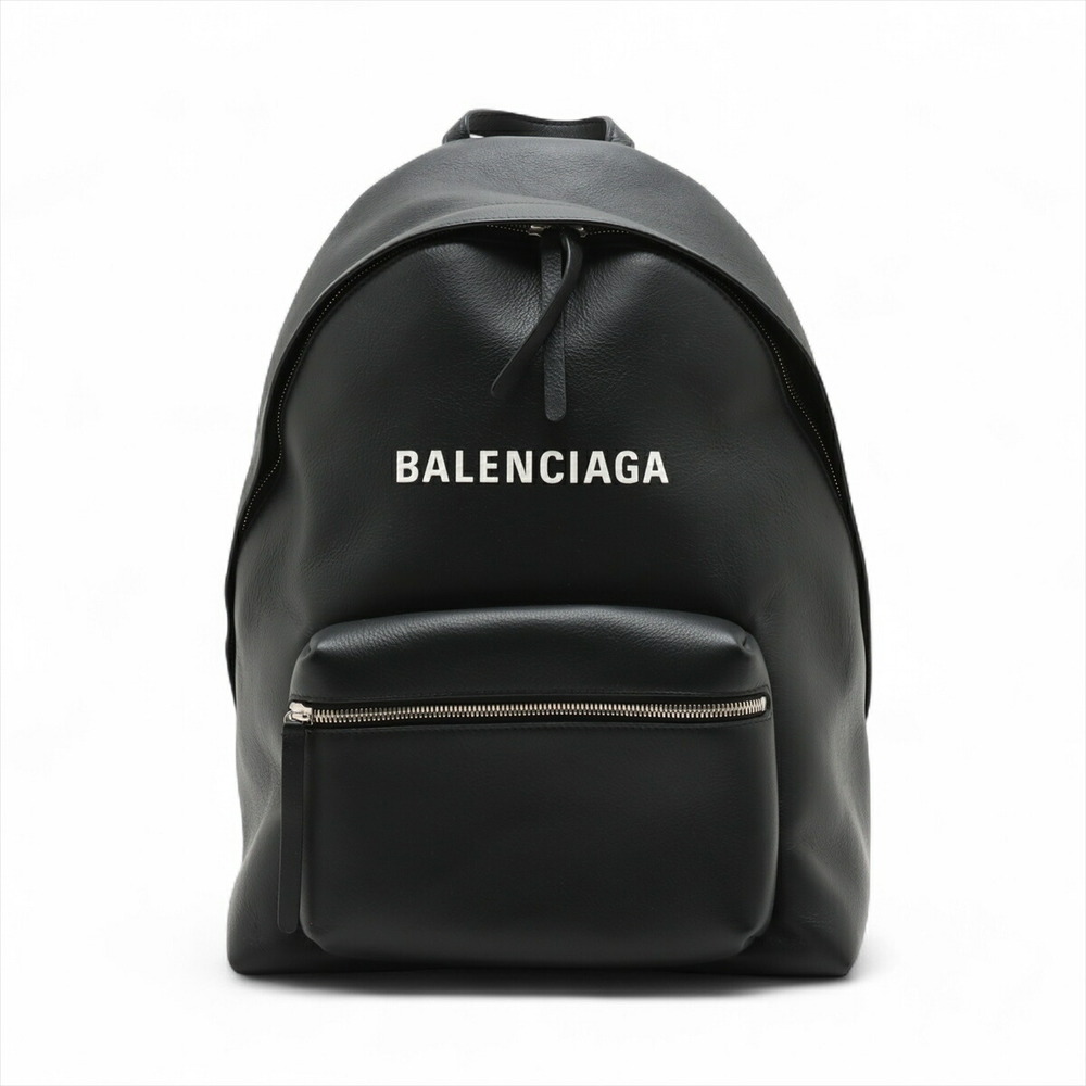 Balenciaga Leather Backpack Rucksack Black